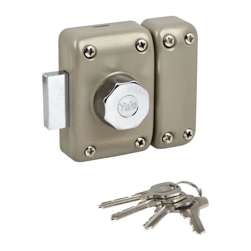 Verrou YALE YV25BT-50 - Bouton et cylindre 5 goupilles diametre 23 mm