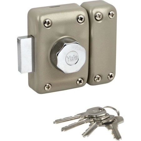 Verrou YALE YV25BT-50 - Bouton et cylindre 5 goupilles diametre 23 mm