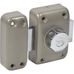 Verrou targette YALE YV20BTS - Bouton sans cylindre - Aluminium - Nive