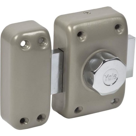 Verrou targette YALE YV20BTS - Bouton sans cylindre - Aluminium - Nive