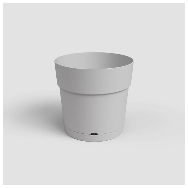 ARTEVASI Pot de fleurs rond CAPRI LARGE - Plastique - Réservoir d'eau - diametre 30 cm - Gris clair - L 29,5 X P 29,5 H 28,2 cm ARTEVASI Pot de fleurs rond CAPRI LARGE - Plastique - Réservoir d'eau - diametre 30 cm - Gris clair - L 29,5 X P 29,5 H 28,2 cm