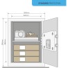 Coffre-fort Électronique a Alarme - YALE - YEC/390/DB2 - Large 40L