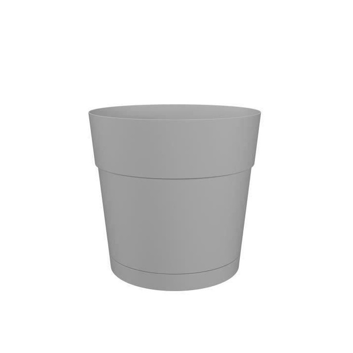 ARTEVASI Pot de fleurs rond CAPRI LARGE - Plastique - Réservoir d'eau - diametre 35 cm - Gris clair - L 34,6 x P 34,6 x H 33,2 ARTEVASI Pot de fleurs rond CAPRI LARGE - Plastique - Réservoir d'eau - diametre 35 cm - Gris clair - L 34,6 x P 34,6 x H 33,2