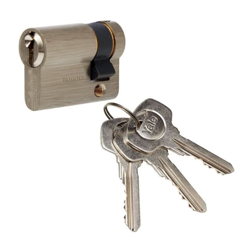 Demi-Cylindre de Serrure - YALE - YC500+ - 30x10 mm - 5 Goupilles - 3 Demi-Cylindre de Serrure - YALE - YC500+ - 30x10 mm - 5 Goupilles - 3