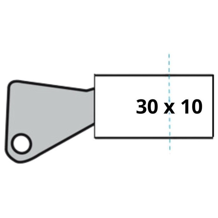 Demi-Cylindre de Serrure - YALE - YC500+ - 30x10 mm - 5 Goupilles - 3 Clés - Nickelé