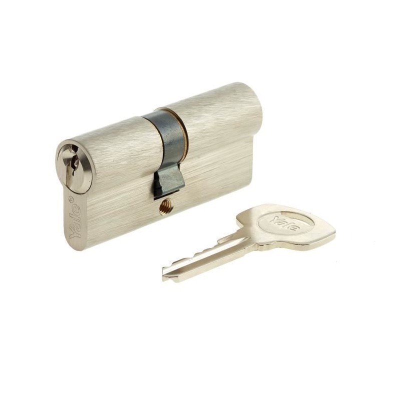 Cylindre YALE série 500+ 30x30 mm nickelé - 5 goupilles - 3 clés