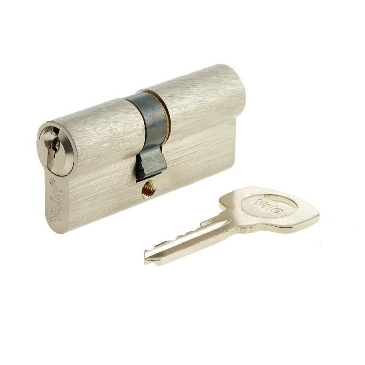 Cylindre YALE série 500+ 30x30 mm nickelé - 5 goupilles - 3 clés