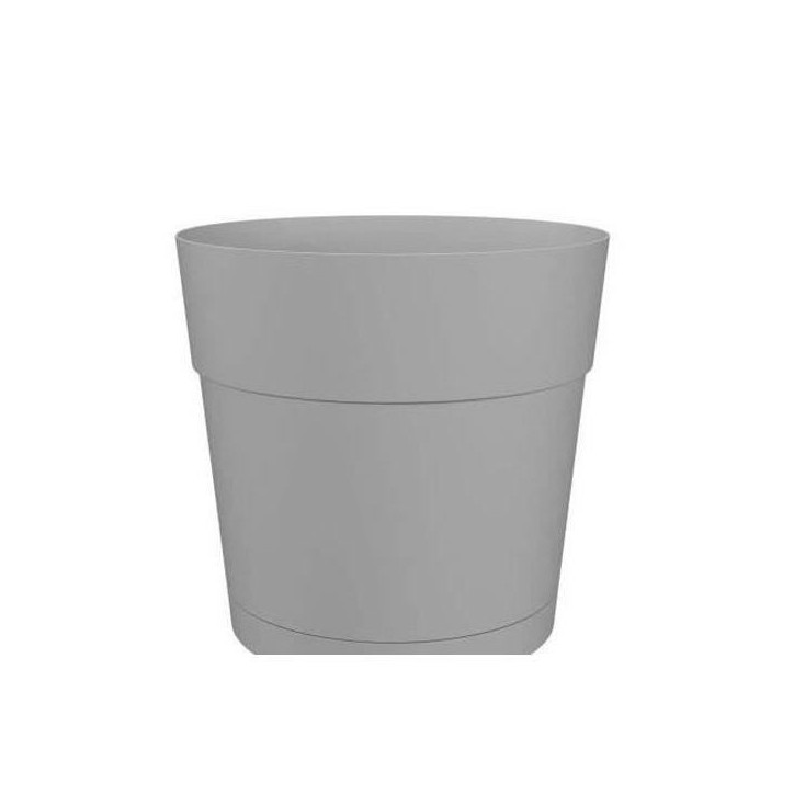 ARTEVASI Pot de fleurs rond CAPRI LARGE - Plastique - Réservoir d'eau - diametre 35 cm - Gris clair - L 34,6 x P 34,6 x H 33,2 ARTEVASI Pot de fleurs rond CAPRI LARGE - Plastique - Réservoir d'eau - diametre 35 cm - Gris clair - L 34,6 x P 34,6 x H 33,2