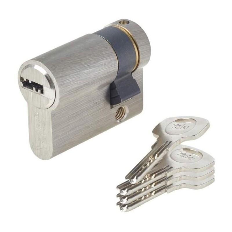 Demi-Cylindre de Serrure - YALE - YC1000+ - 30x10 mm - 6 Goupilles - 4 Demi-Cylindre de Serrure - YALE - YC1000+ - 30x10 mm - 6 Goupilles - 4