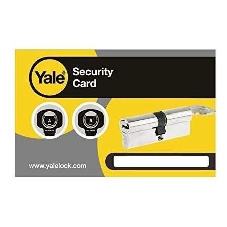 Demi-Cylindre de Serrure - YALE - YC1000+ - 30x10 mm - 6 Goupilles - 4 Clés réversibles - Nickelé