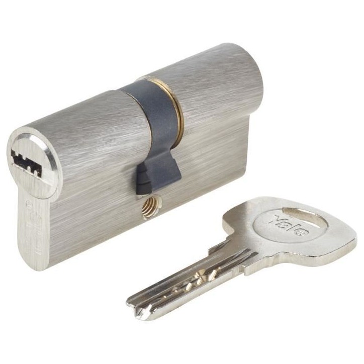 Cylindre de serrure YALE Série 1000+ débrayable 30x30 mm nickelé Cylindre de serrure YALE Série 1000+ débrayable 30x30 mm nickelé