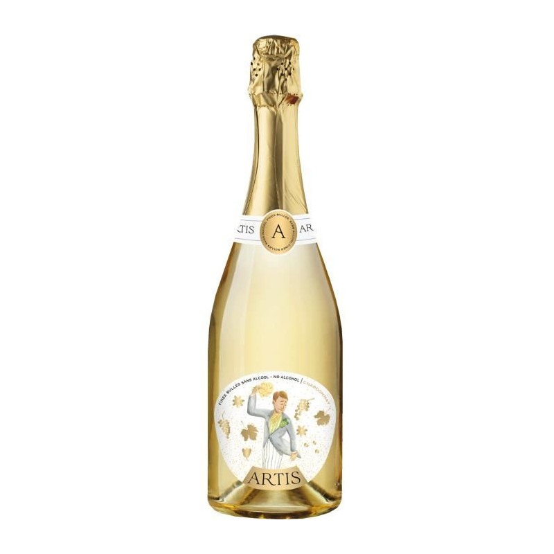 Artis Chardonnay - Fines bulles - Blanc sans alcool - 75cl Artis Chardonnay - Fines bulles - Blanc sans alcool - 75cl