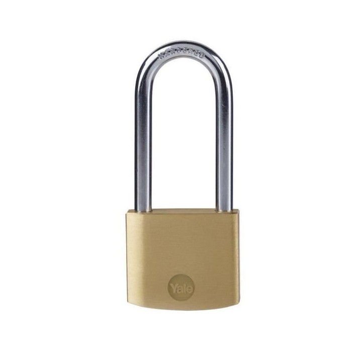 Cadenas laiton - YALE - Y110B/40/152/1 - Anse longue acier cémenté - 3 clés Cadenas laiton - YALE - Y110B/40/152/1 - Anse longue acier cémenté - 3 clés