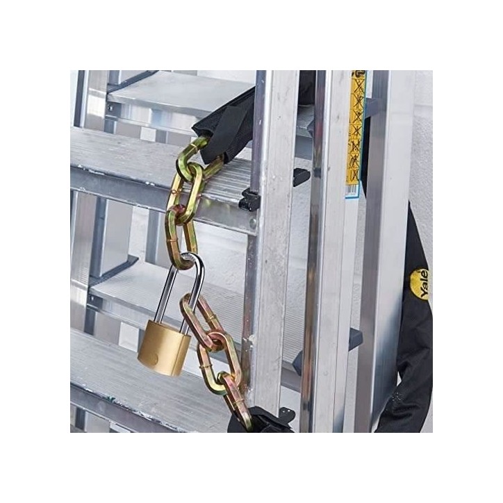 Cadenas laiton - YALE - Y110B/40/152/1 - Anse longue acier cémenté - 3 clés Cadenas laiton - YALE - Y110B/40/152/1 - Anse longue acier cémenté - 3 clés