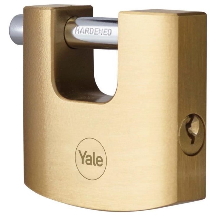Cadenas de sécurité en laiton YALE Y114B/70/113/1 - anse acier cémenté - 3 clés Cadenas de sécurité en laiton YALE Y114B/70/113/1 - anse acier cémenté - 3 clés