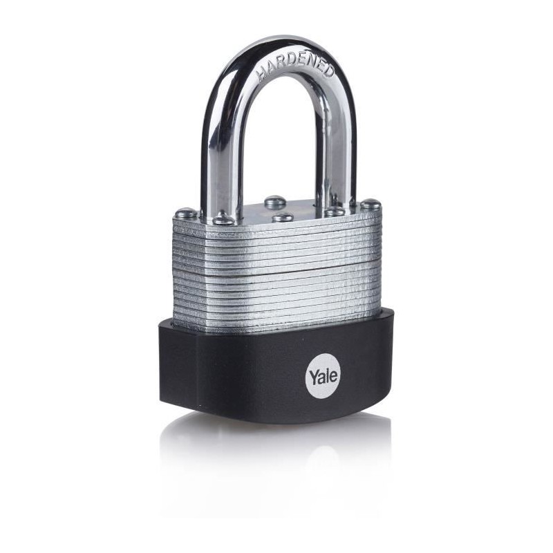 Cadenas extérieur en acier laminé YALE - 50mm - haute résistance au Cadenas extérieur en acier laminé YALE - 50mm - haute résistance au