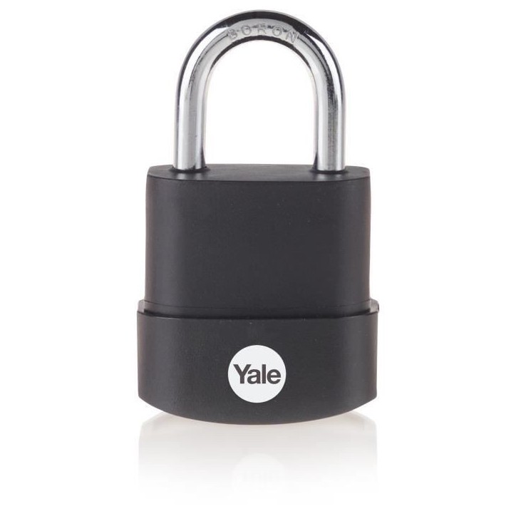 Cadenas haute sécurité YALE - acier laminé - anse bore - 3 clés Cadenas haute sécurité YALE - acier laminé - anse bore - 3 clés