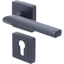 YALE - YPP7-S-PE Poignée de porte carrée de 7 noir YALE - Modele Sie