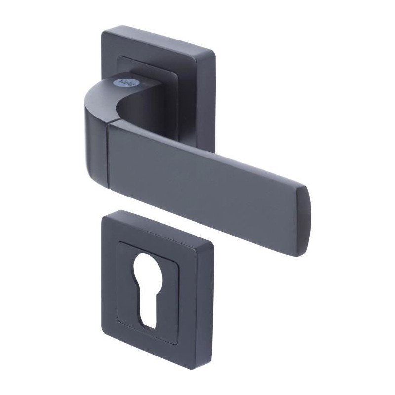 YALE -YPP7-B-PE Poignée de porte carrée de 7 noir YALE - Modele Bolo YALE -YPP7-B-PE Poignée de porte carrée de 7 noir YALE - Modele Bolo