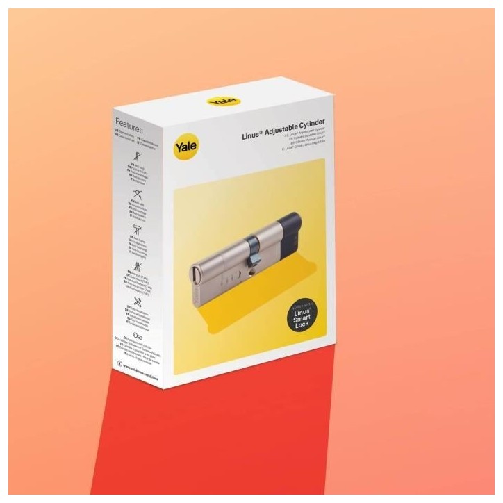 Cylindre Ajustable Linus - YALE - 05/501000/SN - Tous types de porte compatible avec la serrure connectée Linus Cylindre Ajustable Linus - YALE - 05/501000/SN - Tous types de porte compatible avec la serrure connectée Linus