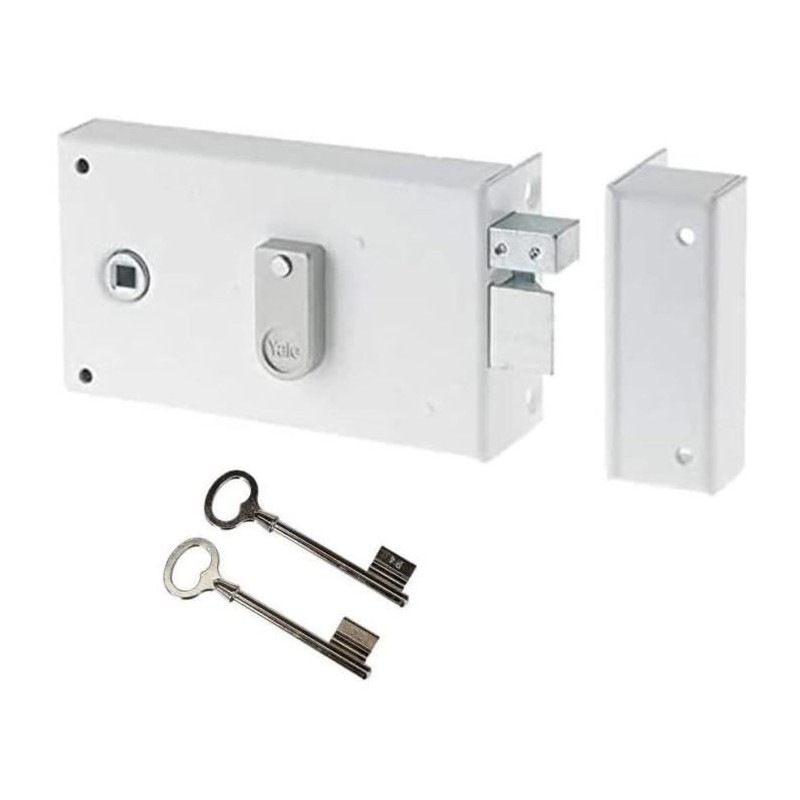 Serrure en applique horizontale a fouillot - YALE - YAH37D - Blanc - 2