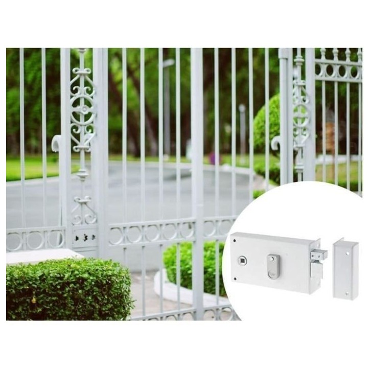 Serrure en applique horizontale a fouillot - YALE - YAH37D - Blanc - 2 clés fournies - Version Droite Serrure en applique horizontale a fouillot - YALE - YAH37D - Blanc - 2 clés fournies - Version Droite