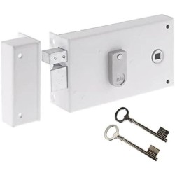 Serrure en applique horizontale a fouillot - YALE - YAH37G - Blanc - 2