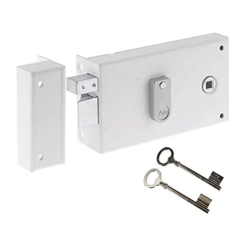 Serrure en applique horizontale a fouillot - YALE - YAH37G - Blanc - 2 Serrure en applique horizontale a fouillot - YALE - YAH37G - Blanc - 2