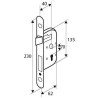 Serrure a encastrer trou de cylindre - YALE - Y50R-A40/B - axe 40 mm,