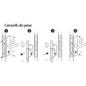 Serrure a encastrer trou de cylindre - YALE - Y50R-A40/B - axe 40 mm,
