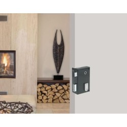 Serrure en applique verticale a fouillot Gauche - YALE - YAV36G - Kaki