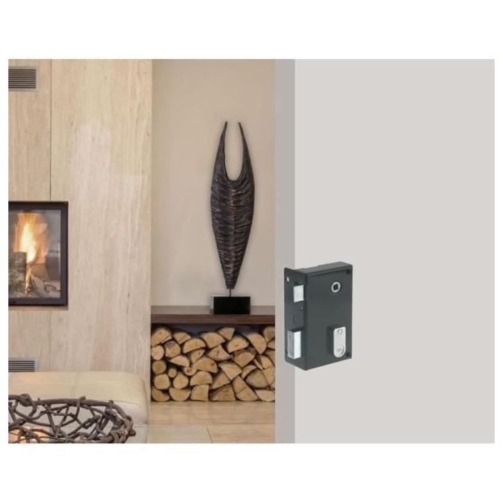 Serrure en applique verticale a fouillot Gauche - YALE - YAV36G - Kaki - 2 Clés fournies - Porte intérieure de communication Serrure en applique verticale a fouillot Gauche - YALE - YAV36G - Kaki - 2 Clés fournies - Porte intérieure de communication