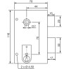 Serrure en applique verticale a fouillot Gauche - YALE - YAV36G - Kaki