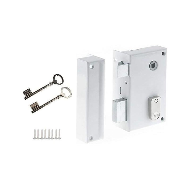 Serrure - YALE - YAV37G - Applique verticale a fouillot Gauche - Blanc Serrure - YALE - YAV37G - Applique verticale a fouillot Gauche - Blanc