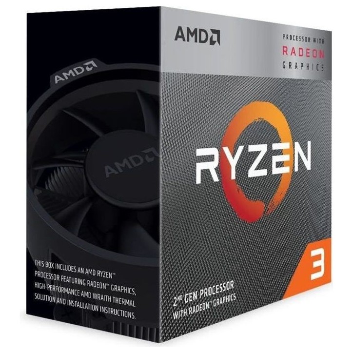 AMD Processeur Ryzen 3 3200G Wraith Stealth cooler AMD Processeur Ryzen 3 3200G Wraith Stealth cooler