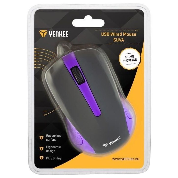 Souris - SUVA VIOLET - YENKEE - YMS 1015PE Souris - SUVA VIOLET - YENKEE - YMS 1015PE