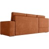 Canapé d'angle gauche 3 places convertible ADEN avec coffre en velour