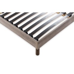 DEKO DREAM Sommier en kit 140x190 - Décor chene et gris