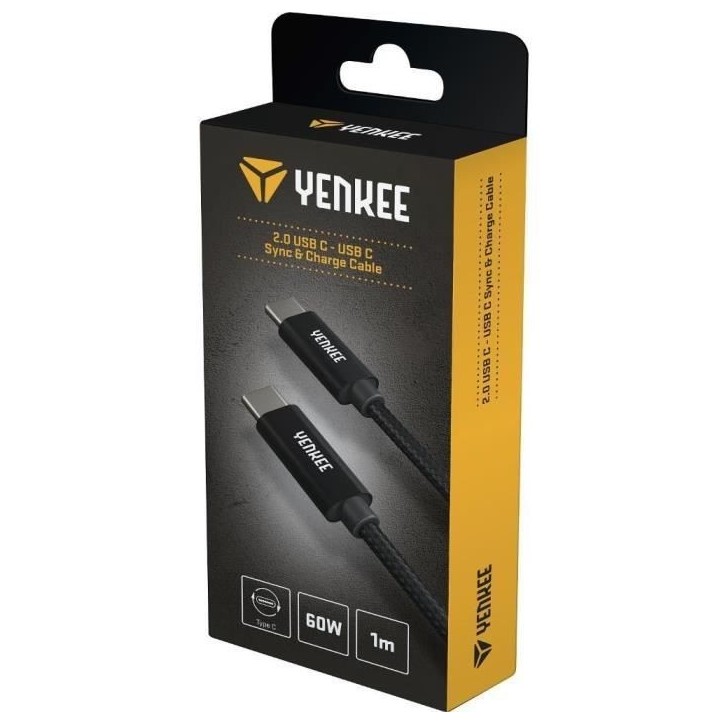 Câble USB-C 1m - YENKEE - YCU C101 BK