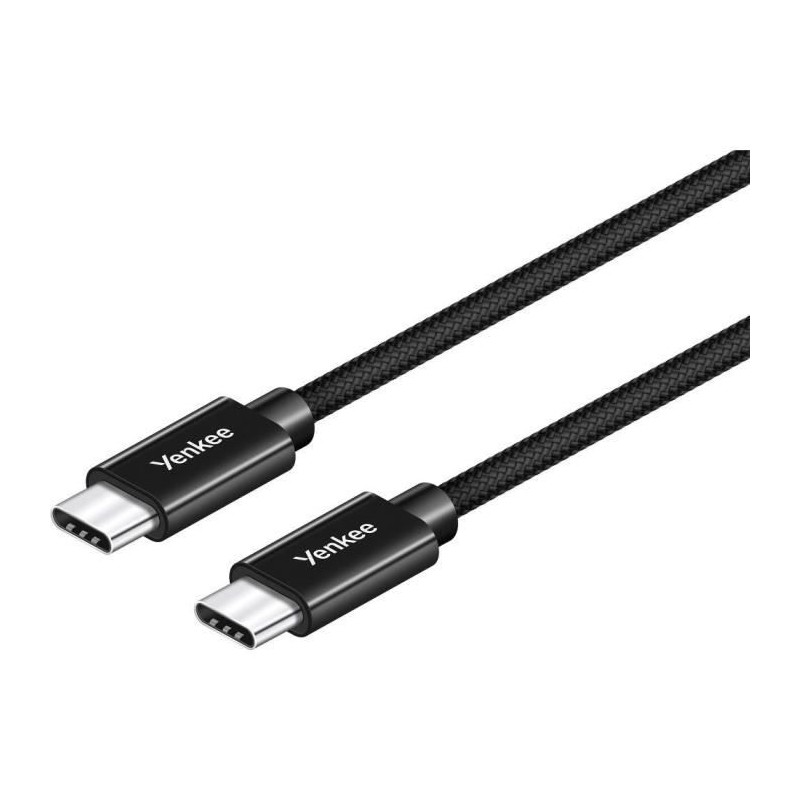 Câble USB-C 0,2 m - YENKEE - YCU C02 BK Câble USB-C 0,2 m - YENKEE - YCU C02 BK
