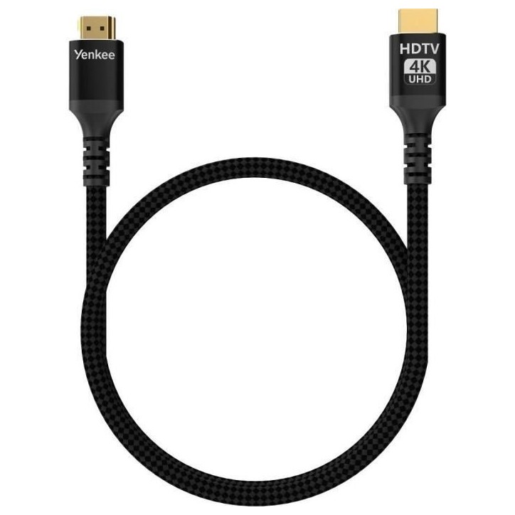 Câble HDMI-A - HDMI-A 2.0 / 4K Câble 3m - YENKEE - YCH 130 Câble HDMI-A - HDMI-A 2.0 / 4K Câble 3m - YENKEE - YCH 130