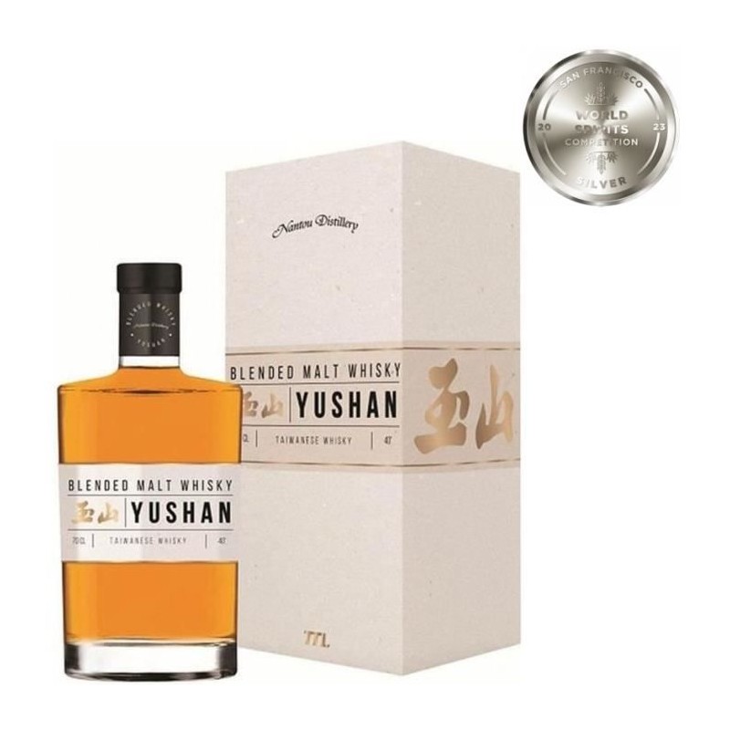 Whisky Yushan - Blended malt whisky - Taiwan - 40%vol - 70cl sous étu Whisky Yushan - Blended malt whisky - Taiwan - 40%vol - 70cl sous étu