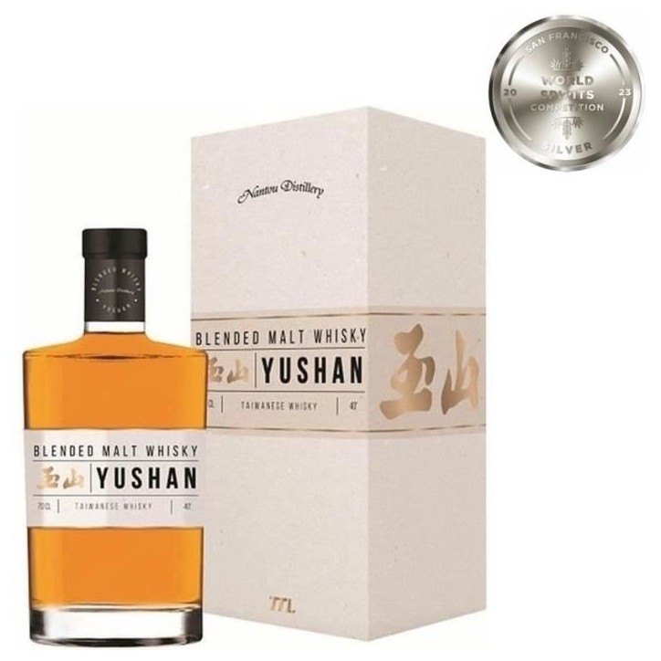 Whisky Yushan - Blended malt whisky - Taiwan - 40%vol - 70cl sous étui