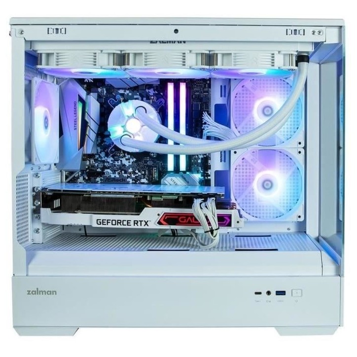 Boitier PC sans alimentation - ZALMAN P30 (Blanc) - Mini tour - Micro-ATX - 3x120mm LED A-RGB Boitier PC sans alimentation - ZALMAN P30 (Blanc) - Mini tour - Micro-ATX - 3x120mm LED A-RGB