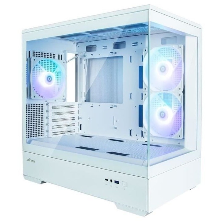 Boitier PC sans alimentation - ZALMAN P30 (Blanc) - Mini tour - Micro-ATX - 3x120mm LED A-RGB Boitier PC sans alimentation - ZALMAN P30 (Blanc) - Mini tour - Micro-ATX - 3x120mm LED A-RGB