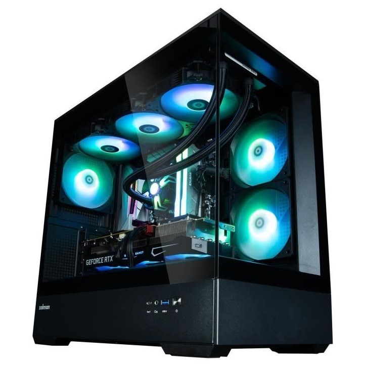 Boitier PC sans alimentation - ZALMAN P30 (Noir) - Mini tour - Micro-ATX - Ventilateurs ARGB Boitier PC sans alimentation - ZALMAN P30 (Noir) - Mini tour - Micro-ATX - Ventilateurs ARGB