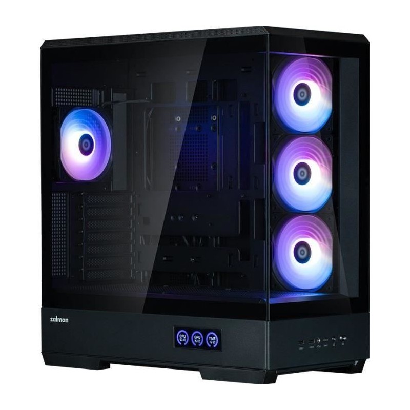 Boîtier PC - ZALMAN - P50 DS - Moyen tour - ATX - Noir - Verre tremp Boîtier PC - ZALMAN - P50 DS - Moyen tour - ATX - Noir - Verre tremp