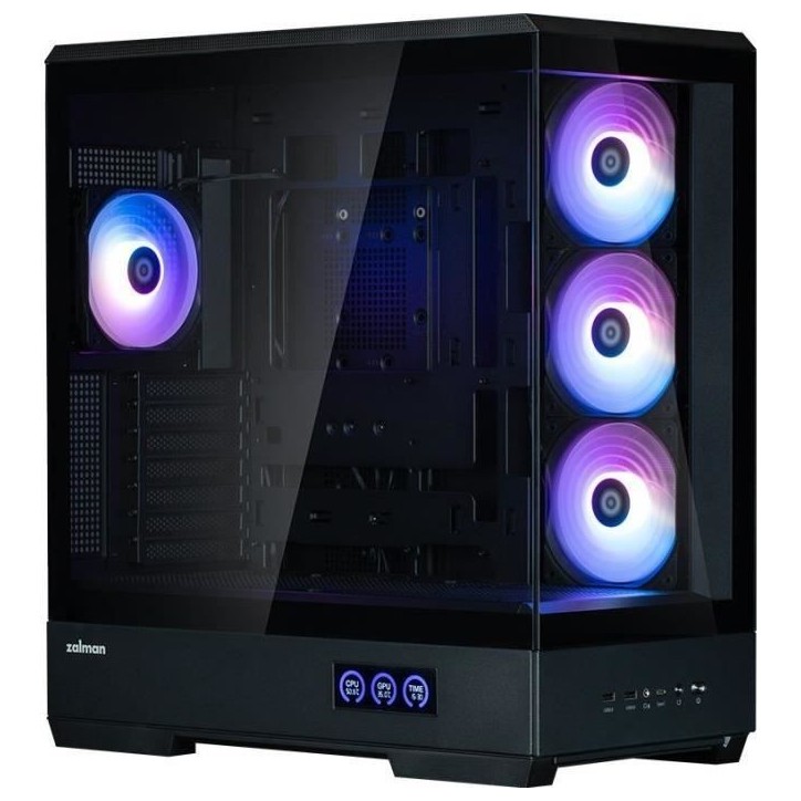 Boîtier PC - ZALMAN - P50 DS - Moyen tour - ATX - Noir - Verre trempé - USB-C et A-RGB