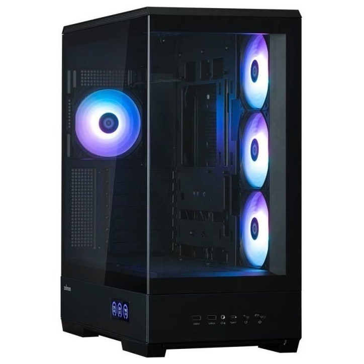 Boîtier PC - ZALMAN - P50 DS - Moyen tour - ATX - Noir - Verre trempé - USB-C et A-RGB