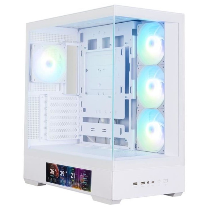 Boitier sans alimentation - ZALMAN P40 DS - Moyen tour - Format ATX - Blanc Boitier sans alimentation - ZALMAN P40 DS - Moyen tour - Format ATX - Blanc